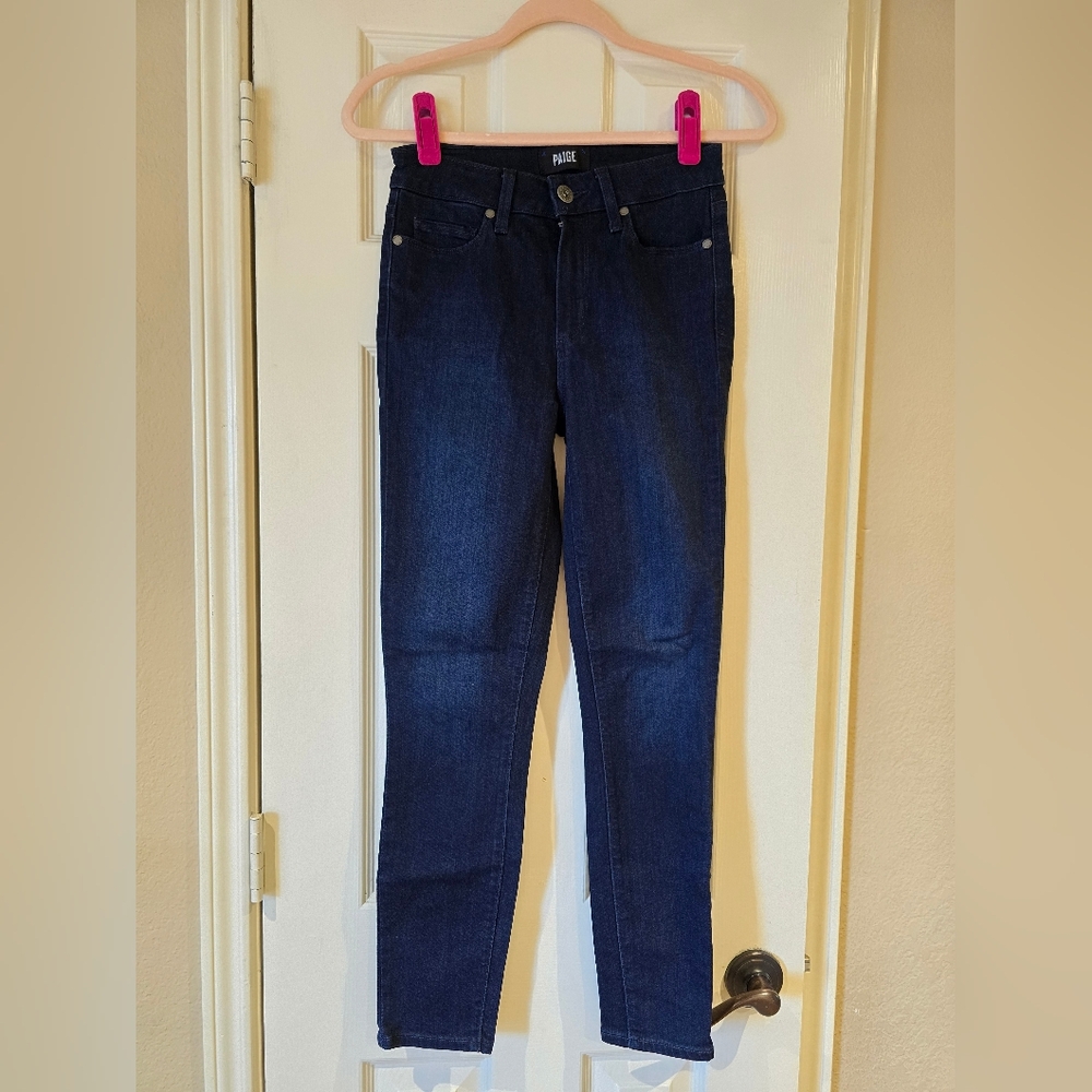 Paige Women's Hoxton Ankle Skinny Jeans In Alania Size 26 Dark Was